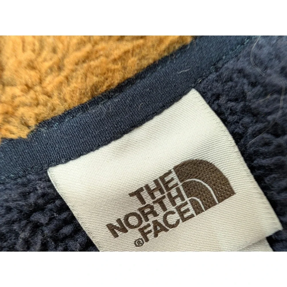 The North Face Fleece Pullover Gordon Lyons 1/4 Zip Sweater Men's XL Yellow Navy